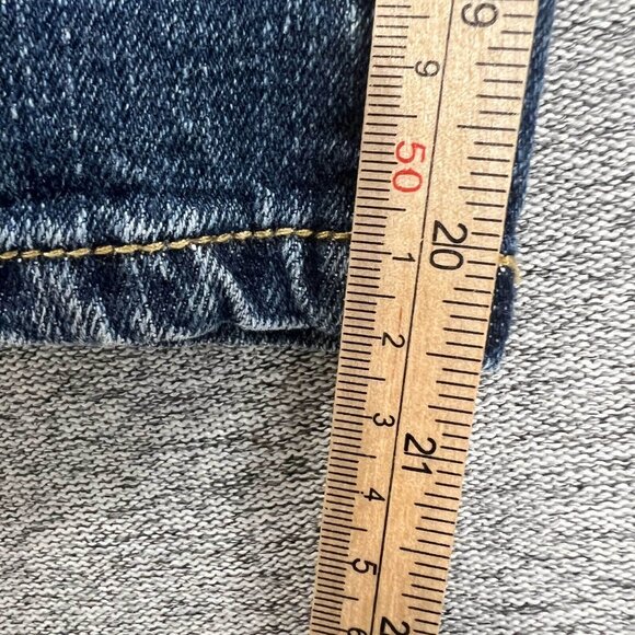 Calvin Klein Jeans Women 12 Blue Cropped Straight High Rise Medium Wash Capri - Picture 7 of 13
